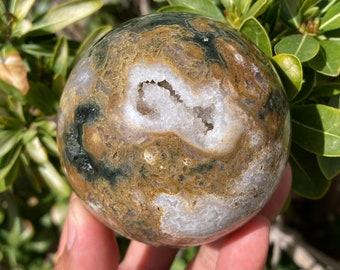 Ocean Jasper Sphere, Druzy ocean Jasper