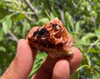Rare Orange Barite, Cerussite & Galena from Morocco Specimen