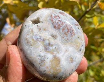 8th Vein Ocean Jasper Palm Stone, OJ Palm stone, High Grade Ocean Jasper