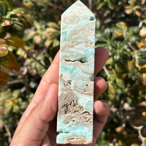 Hemimorphite Tower | Hemimorphite Carving | Hemimorphite Crystal | 5 inch Tower