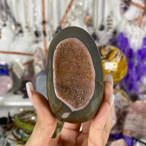 Pink Galaxy Amethyst Cut Base  from Uruguay | Amethyst Cut Base, Amethyst On Agate, Druzy Amethyst