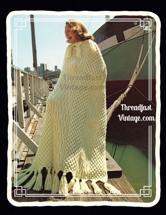 Fisherman Knit Afghan Pattern Killarney Digital PDF Instant Etsy