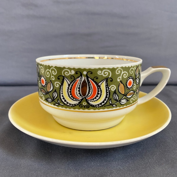 RPR Riga Porcelain Cup and Saucer