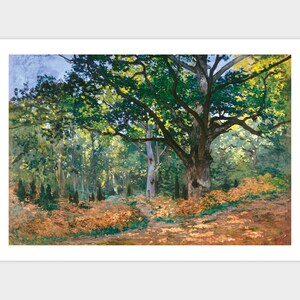 Die Bodmer Eiche, der Wald von Fontainebleau von Claude Monet, Wandkunst, Druck, Poster, Natur, Landschaft