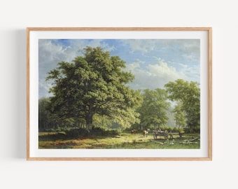 View in the Bentheim Forest by George Andries Roth, wall art, print, poster, nature