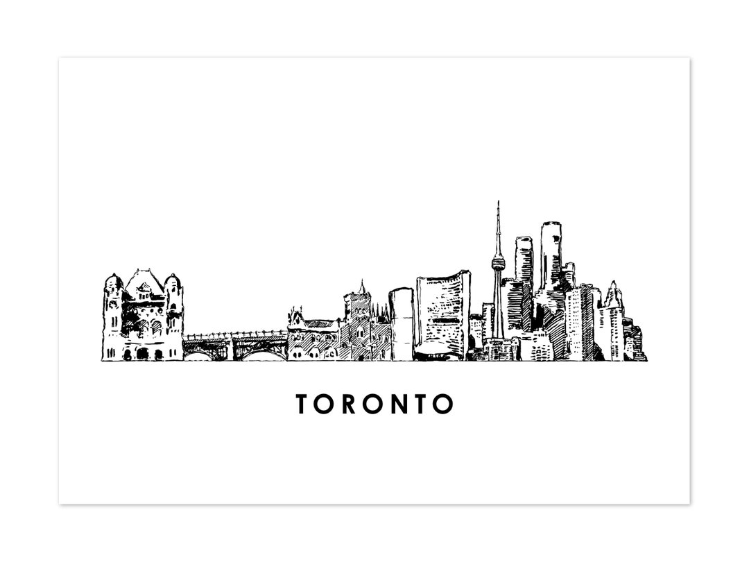 Toronto Skyline Print Toronto Poster Toronto Canada Wall Art Etsy