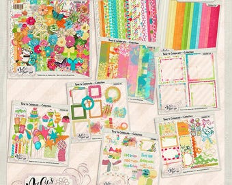 Time to Celebrate Digital Scrapbooking Bundle
