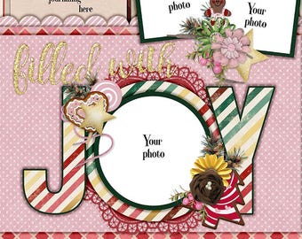 It’s a Ginger Time of Year-Quick page, single pg. 2, instant download, PNG format, 12x12 scrapbook pg, 300 DPI, cooking, gingerbread, candy