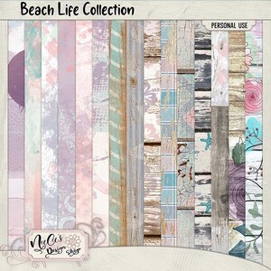 Beach Life Digital Scrapbook Bundle image 4