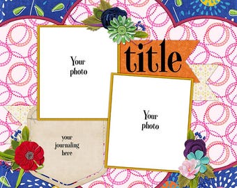 Laughter is the Best Medicine-Quick page, single pg. 3, instant download, PNG format, 12x12 scrapbook pg, 300 DPI, laugh, happy, colorful