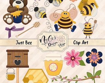 Just Bee-Clip Art collection-16 individual PNG files, 300 dpi for best quality