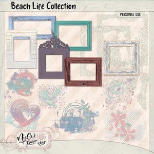 Beach Life Digital Scrapbook Bundle image 10