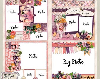 Bee Amazing--Quick pages, digital scrapbooking, PNG format, 300 DPI, instant download, about upbeat things of life