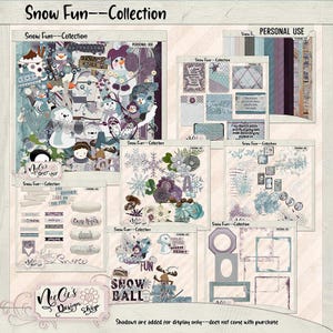 Snow Fun Digital Scrapbooking Bundle