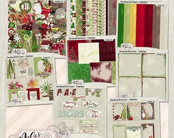 Christmas Tree Lane Digital Scrapbooking Bundle