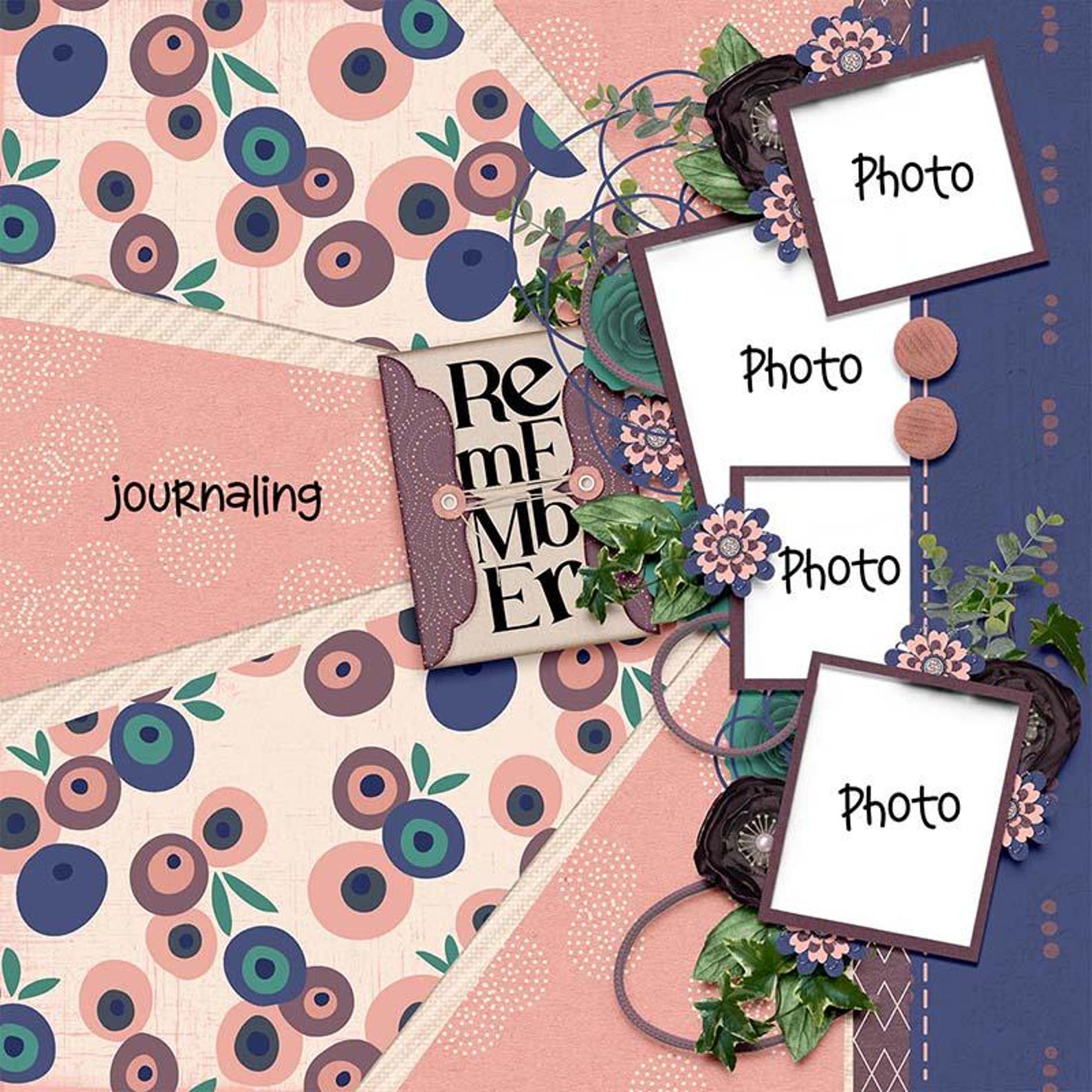Remember When Quick Pages-12x12 PNG Papers, Digital Scrapbooking - Etsy