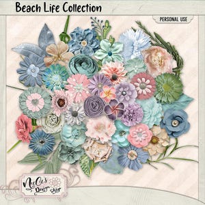 Beach Life Digital Scrapbook Bundle image 5