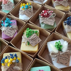 Vegan personalized soaps, Wedding guest gifts, Bridal shower favors, Handmade scented soaps, Super Cute gift idea, Wedding guest gifts bulk