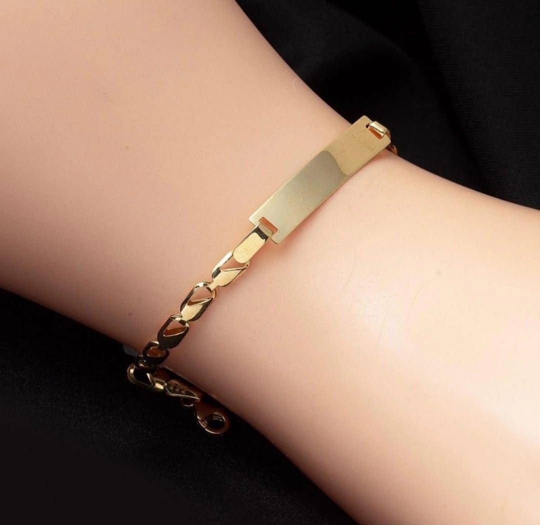 Personalized 14K Real Solid Gold Bracelet Baby Bracelet Name Etsy