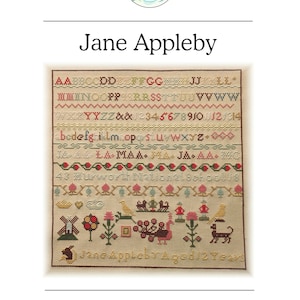 Patrón PDF - Jane Appleby - Reproducción Sampler antiguo