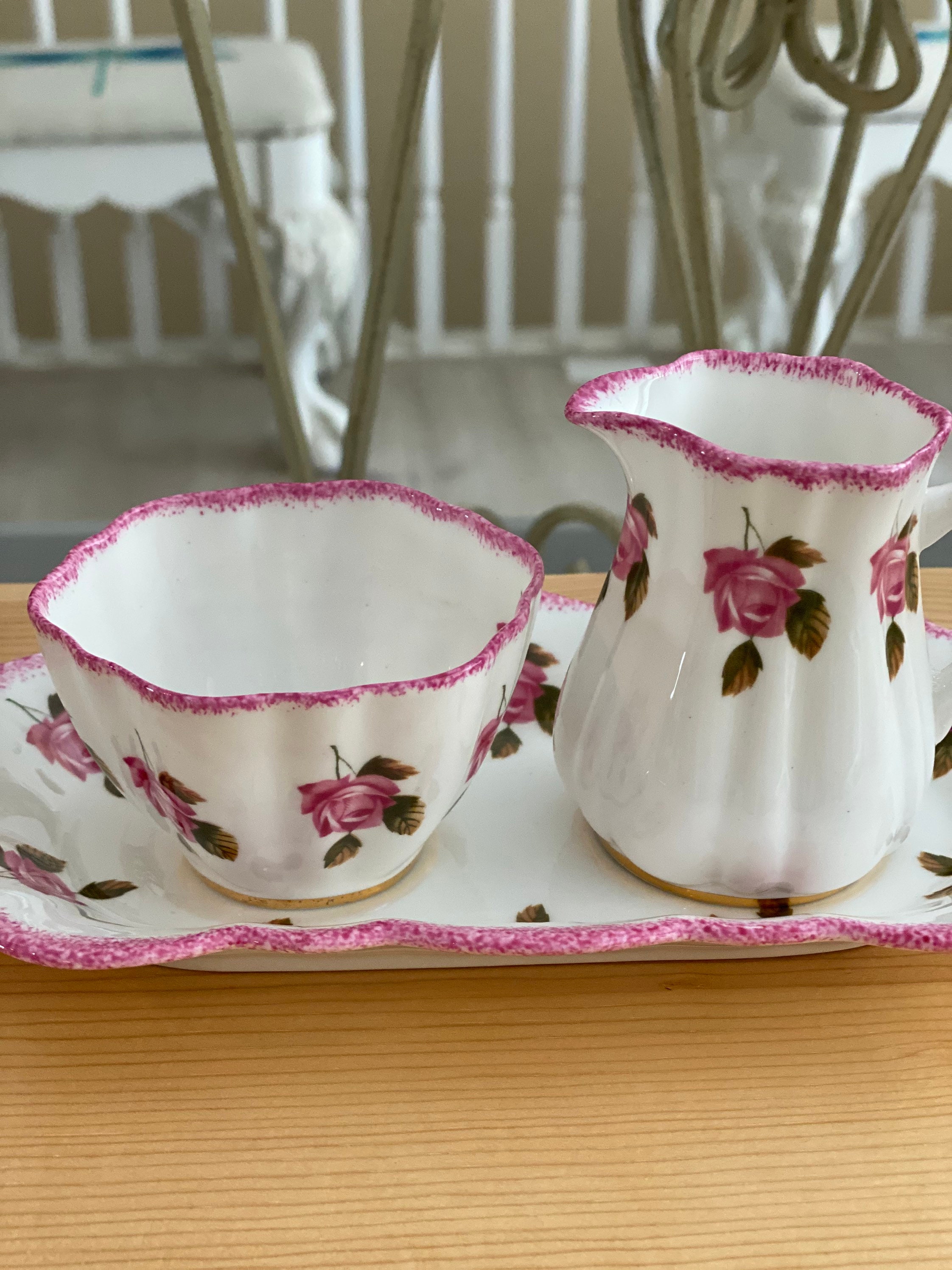 Rosina Fine Bone China From England Vintage Tray Creamer and Etsy Canada