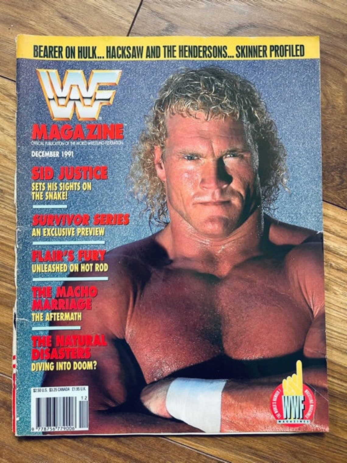WWF Magazine December 1991 Sid Justice - Etsy