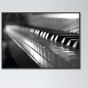 Piano keys poster print home wall art decor elegant piano design