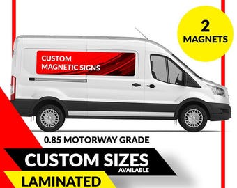 2 x magnetic magnet van signs car advertise removable personalised custom