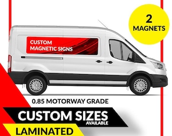 2 x magnetic magnet van signs car advertise removable personalised custom