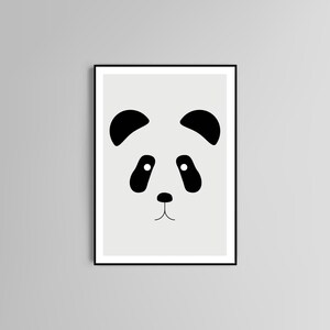 Nordic panda poster print home wall art decor modern poster