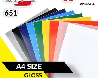 Gloss a4 vinyl sheets self adhesive oracal 651  all colours available