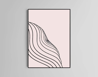 Abstract lines modern wall art poster print home decor home accessories eco gift ideas