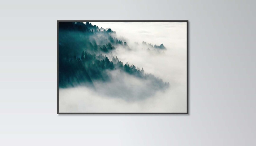 Foggy Forest Poster Print Home Wall Art Decor Nature Print - Etsy