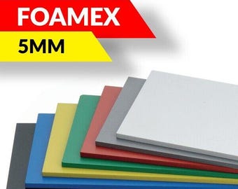 Foam pvc light weight signage sheet 5mm or 3mm - foamex® board blanks craft white black red green yellow