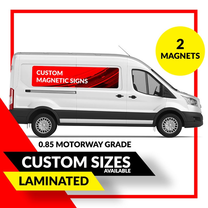 2 X Van Signs Car Advertise Removable Personalised