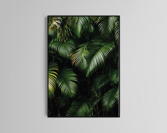 Tropical poster print home wall art decor leaves nature print