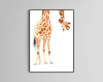 Giraffe poster print thuis muur kunst decor dierlijke moderne poster
