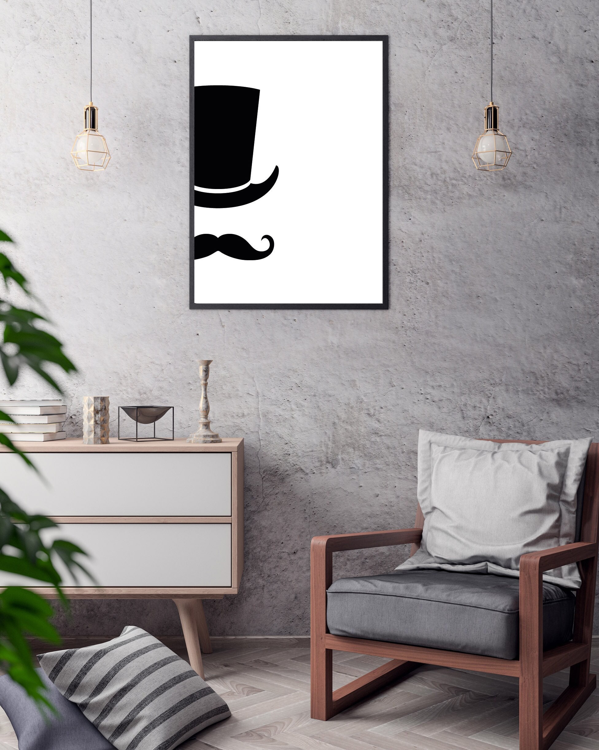 Moustaches Wall Poster Hipster Art Gift for Hipster Wall Etsy UK