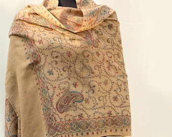 Pashmina Shawl for her kashmiri scarf eid dress gift bridal wedding kashmiri shawl kashmiri embroidered scarf for in laws fall wrap