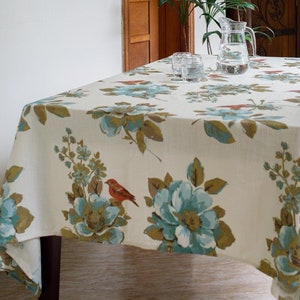 Toalha de mesa floral creme branco retangular toalha de mesa de algodão puro toalha de mesa quadrada toalha de mesa com toque vitoriano toalha de mesa da casa da avó