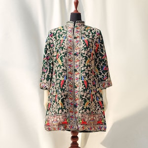 Zara ethnic embroidered jacket online