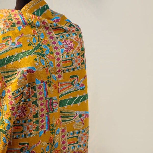 how to wear pakistani shawl