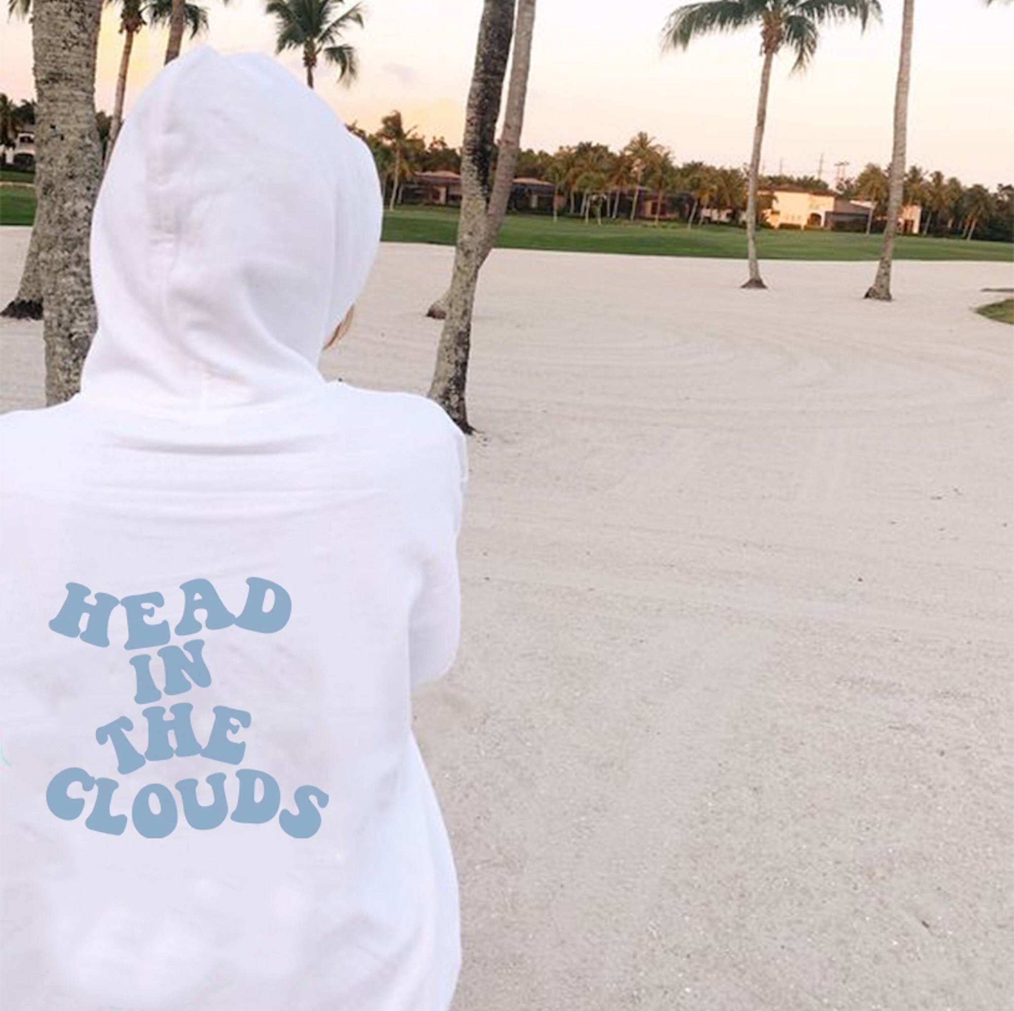 9 Colors Custom Head in the Clouds Hoodies Cool Oversized Etsy
