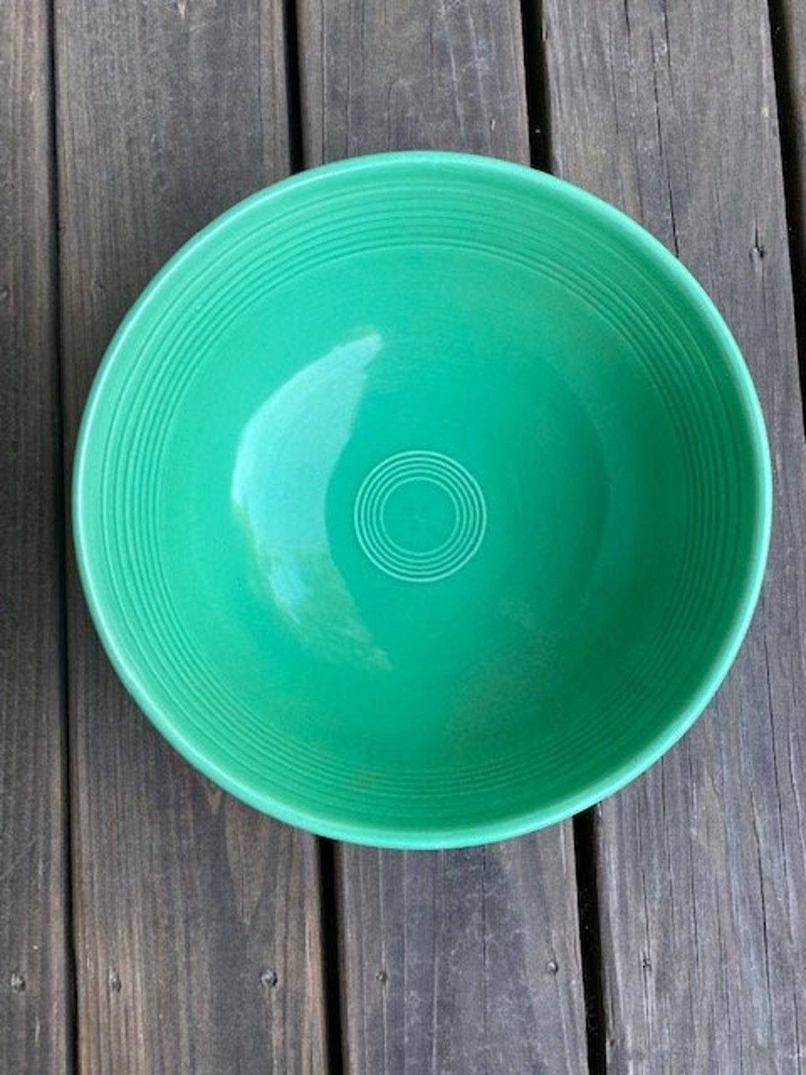 Vintage Fiestaware green footed salad bowl Etsy