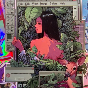 Hidden in Your Word - Digital Illustration Semi-gloss sticker