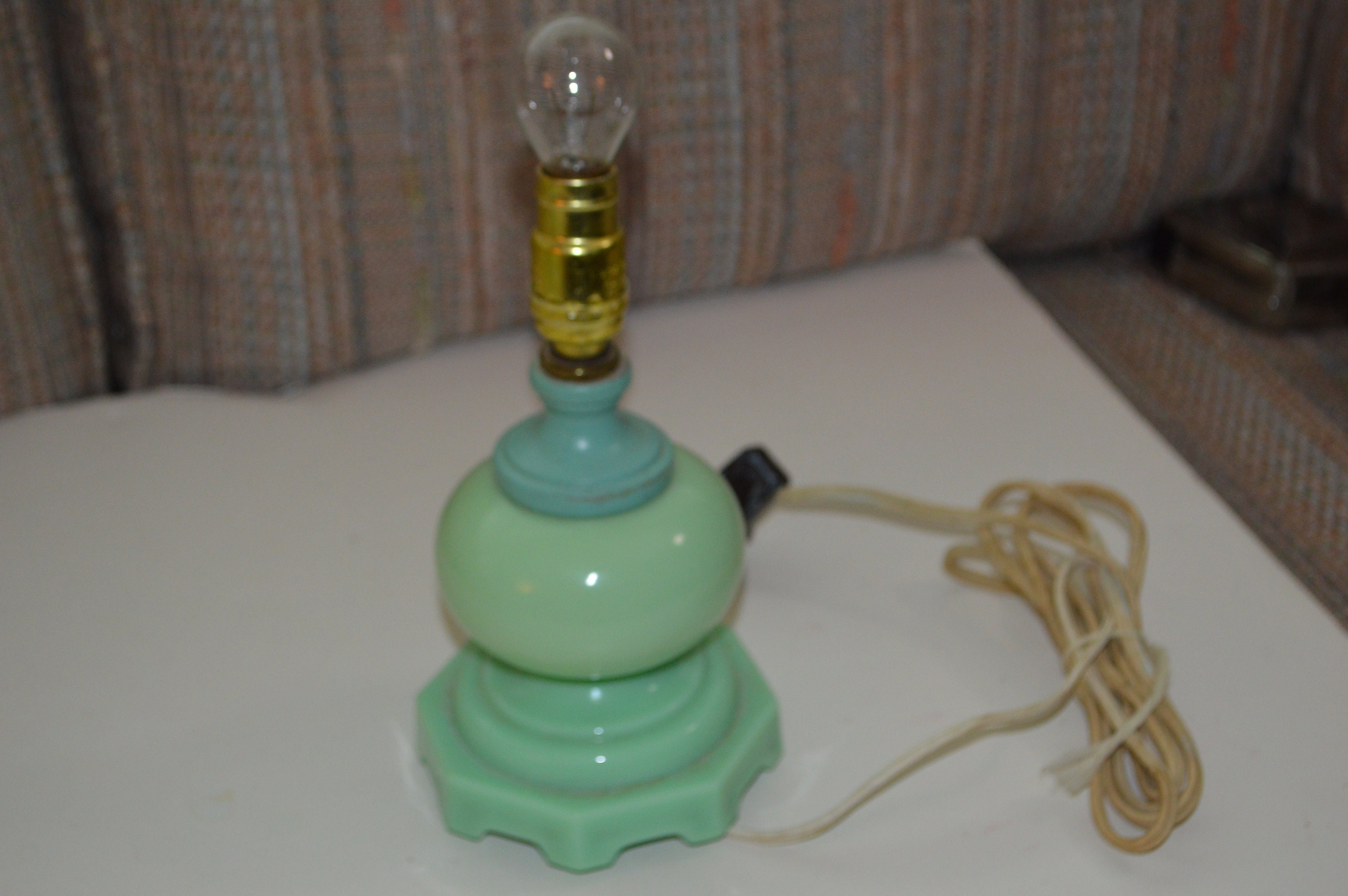 Rarely found highly collectible working Jadeite Lamp See Etsy