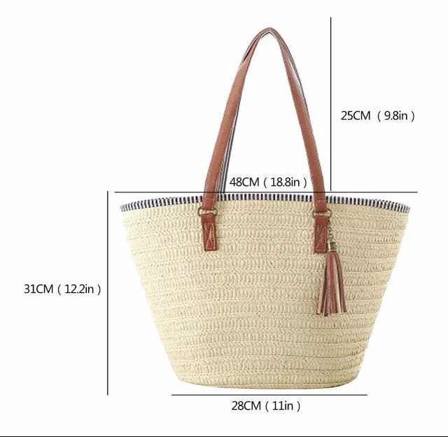 Straw Bag/french Market Basket/beach Bag/ Basket Bags/market - Etsy UK