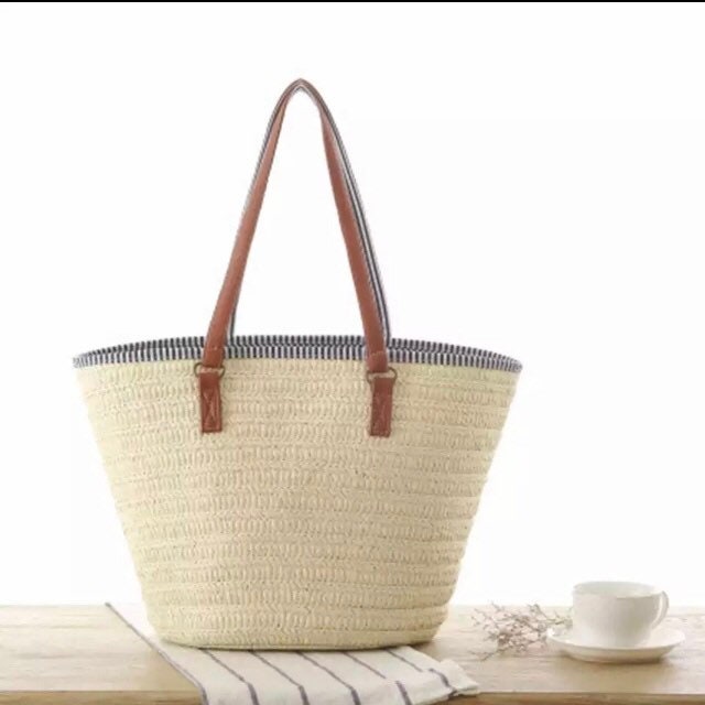 Straw Bag/french Market Basket/beach Bag/ Basket Bags/market - Etsy UK