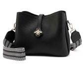 Bee sign Black crossbody bag in BLACK with detachable straps crossbody bag medium Totes Women Shoulder Bag