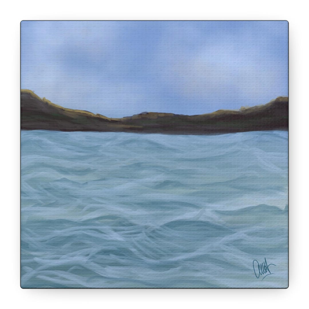 Calm Seascape Canvas Matte Stretched - Etsy